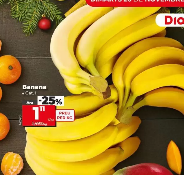 Oferta de Banana por 1€ en Dia