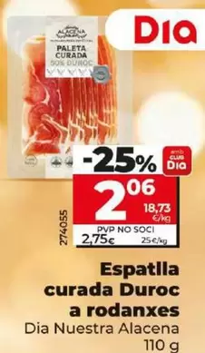 Oferta de Dia Nuestra Alacena - Paleta Curada Duroc En Lonchas por 2,06€ en Dia