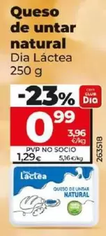 Oferta de Dia Lactea - Queso De Untar Natural por 0,99€ en Dia