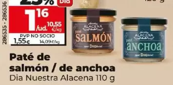 Oferta de Dia Nuestra Alacena - Pate De Salmon/De Anchoa por 1,16€ en Dia