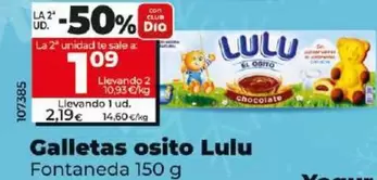 Oferta de Fontaneda - Galletas Osito Lulu por 2,19€ en Dia