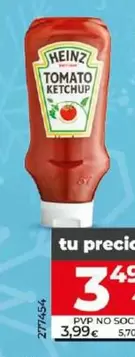 Oferta de Heinz - Ketchup Top Down por 3,49€ en Dia