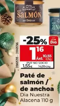 Oferta de Dia Nuestra Alacena - Pate De Salmon/De Anchoa por 1,16€ en Dia