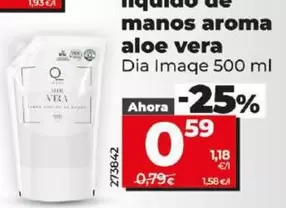 Oferta de Dia Imaqe - Recambio De Jabon Liquido De Manos Aroma Aloe Vera  por 0,59€ en Dia