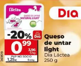 Oferta de Dia Lactea - Queso De Untar Light por 0,99€ en Dia