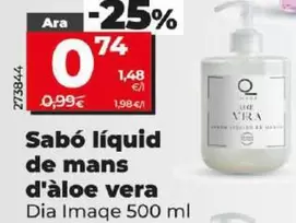 Oferta de Dia Imaqe - Jabón Líquido De Manos De Aloe Vera por 0,74€ en Dia