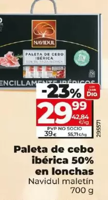 Oferta de Navidul - Paleta De Cebo Iberica 50% En Lonchas por 29,99€ en Dia