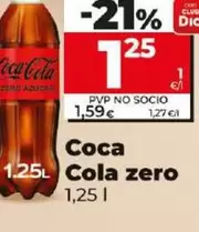 Oferta de Coca-Cola -  Zero por 1,25€ en Dia