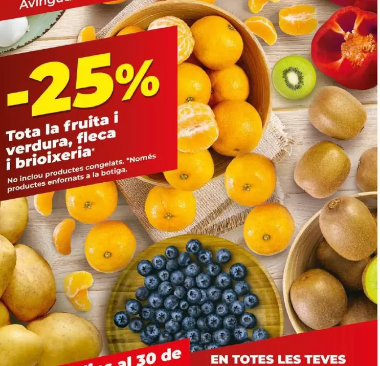 Oferta de Toda La Fruta Y Verdura, Panaderia Y Bolleria en Dia