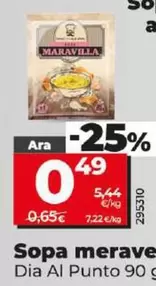 Oferta de Dia Al Punto - Sopa Maravilla por 0,49€ en Dia