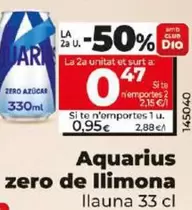 Oferta de Aquarius - Zero De Limon por 0,95€ en Dia