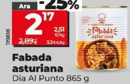 Oferta de Dia Al Punto - Fabada Asturiana por 2,17€ en Dia