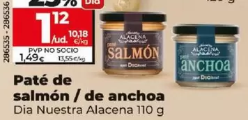 Oferta de Dia Nuestra Alacena - Pate De Salmon/De Anchoa por 1,12€ en Dia