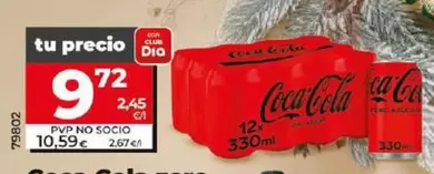 Oferta de Coca-Cola - Zero por 9,72€ en Dia