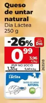 Oferta de Dia Lactea - Queso De Untar Natural por 0,99€ en Dia