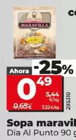 Oferta de Dia Al Punto - Sopa Maravilla por 0,49€ en Dia