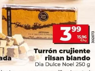 Oferta de Dia Dulce Noel - Turron Crujiente Rilsan Blando por 3,99€ en Dia