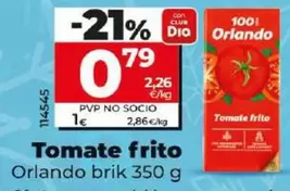 Oferta de Orlando - Tomate Frito por 0,79€ en Dia