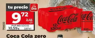 Oferta de Coca-Cola - Zero por 9,72€ en Dia