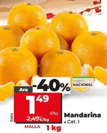 Oferta de Mandarina por 1,49€ en Dia