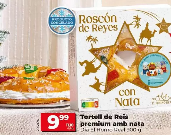 Oferta de Dia Al Horno Real - Roscon De Reyes Premium Con Nata por 9,99€ en Dia