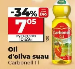 Oferta de Carbonell - Aceite De Oliva Suave por 7,05€ en Dia