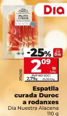 Oferta de Dia Nuestra Alacena - Paleta Curada Duroc En Lonchas por 2,09€ en Dia