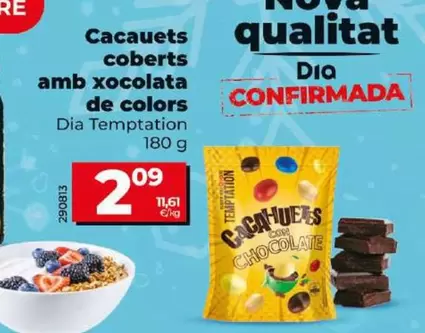 Oferta de Dia Temptation - Cacahuetes Cubiertos Con Chocolate De Colores por 2,09€ en Dia