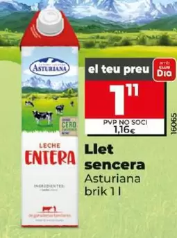 Oferta de Central Lechera Asturiana - Leche Entera por 1,11€ en Dia