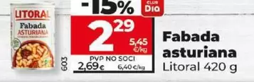 Oferta de Litoral - Fabada Asturiana por 2,29€ en Dia