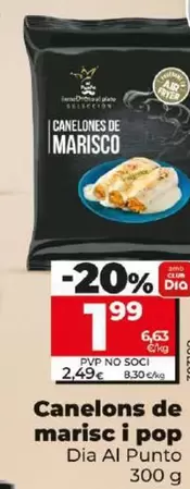 Oferta de Dia Al Punto - Canelones De Marisco Y Pulpo por 1,99€ en Dia