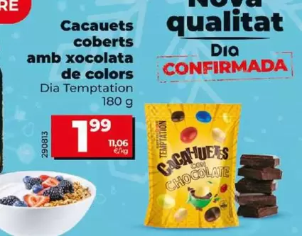 Oferta de Dia Temptation - Cacahuetes Cubiertos Con Chocolate De Colores por 1,99€ en Dia