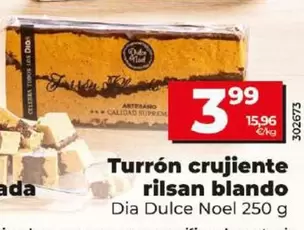 Oferta de Dia Dulce Noel - Turron Crujiente Rilsan Blando por 3,99€ en Dia