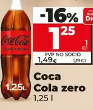 Oferta de Coca-Cola - Zero por 1,25€ en Dia