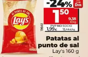 Oferta de Lay's - Patatas Al Punto De Sal por 1,5€ en Dia