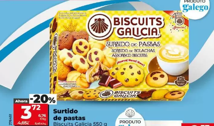 Oferta de Biscuits Galicia - Surtido De Pastas por 3,72€ en Dia