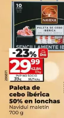 Oferta de Navidul - Paleta De Cebo Iberica 50% En Lonchas por 29,99€ en Dia