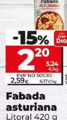 Oferta de Litoral - Fabada Asturiana por 2,2€ en Dia