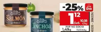 Oferta de Dia Nuestra Alacena - Pate De Salmon / De Anchoa por 1,12€ en Dia