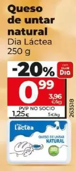 Oferta de Dia Lactea - Queso De Untar Natural por 0,99€ en Dia