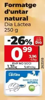 Oferta de Dia Lactea - Queso De Untar Natural por 0,99€ en Dia