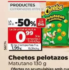 Oferta de Matutano - Cheetos Pelotazos por 1,99€ en Dia