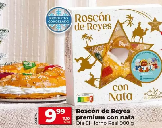 Oferta de Dia Al Horno Real - Roscon De Reyes Premium Con Nata por 9,99€ en Dia