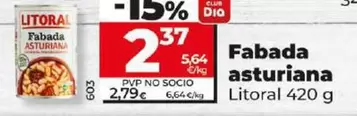 Oferta de Litoral - Fabada Asturiana por 2,37€ en Dia