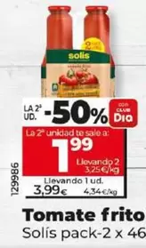 Oferta de Solís - Tomate Frito por 3,99€ en Dia