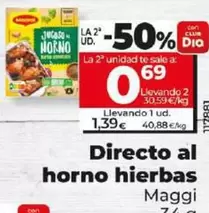 Oferta de Maggi - Directo Al Horno Hierbas por 1,39€ en Dia