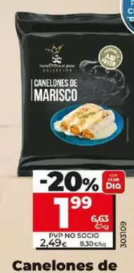 Oferta de Dia Al Punto - Canelones De Marisco Y Pulpo por 1,99€ en Dia