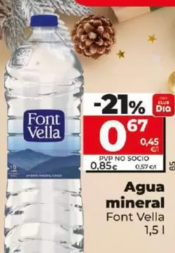 Oferta de Font Vella - Agua Mineral por 0,67€ en Dia