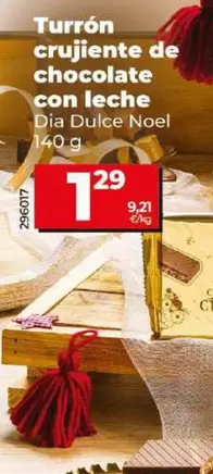 Oferta de Dia Dulce Noel - Turron Crujiente De Chocolate Con Leche por 1,29€ en Dia