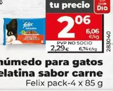 Oferta de Felix - Alimento Húmedo Para Gatos De Gelatina Sabor Carne por 2,06€ en Dia